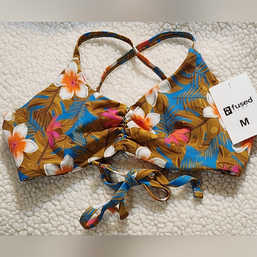 Fused Hawaii Kohanaiki Bikini Top ("K Top") size Medium, NWT